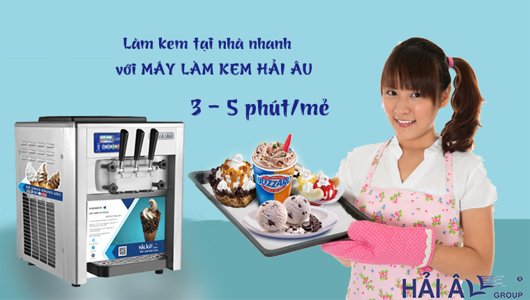 Làm kem tại nhà với máy làm kem