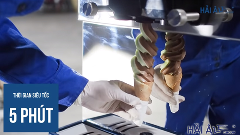 Test máy làm kem cũ trước khi mua để đảm bảo thời gian làm kem nhanh, chất lượng kem tốt test máy làm kem