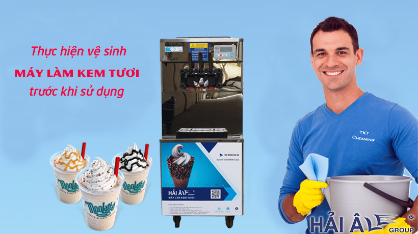 Thường xuyên vệ sinh máy kem giúp máy hoạt động tốt hơn, tiết kiệm điện hơn Vệ sinh máy kem