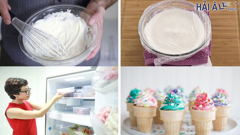 cách làm kem không cần máy