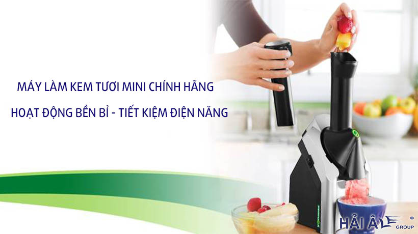 Máy làm kem tươi mini tại nhà hàng chính hãng sẽ tiết kiệm điện hơn nhiều so với hàng nhái, kém chất lượng Máy làm kem tươi mini tại nhà chính hãng
