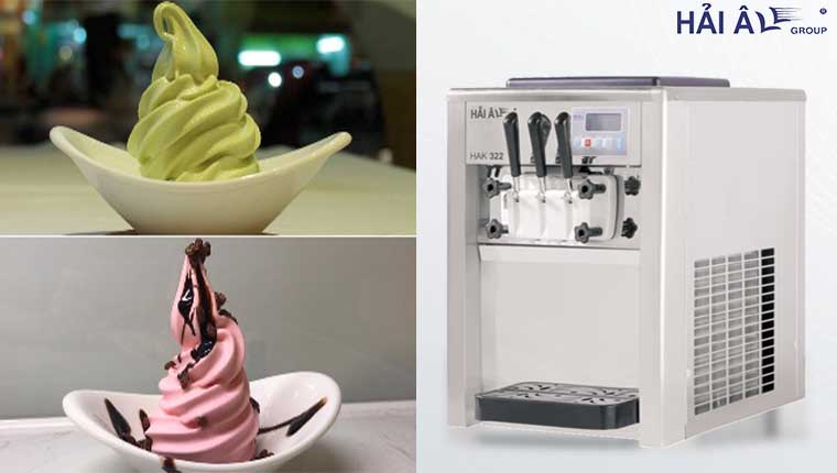 Máy kem tươi Hải Âu làm kem chuẩn vị, bông xốp và mềm mịn Cửa hàng làm kem tươi