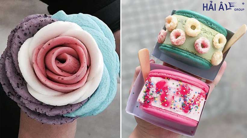 Máy làm kem bông giúp tạo ra những loại kem đặc biệt, "gây bão" trong giới trẻ máy làm kem bông hoa hồng